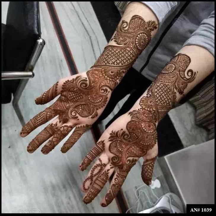 Arabic Front Hand Mehndi Design AN 1039