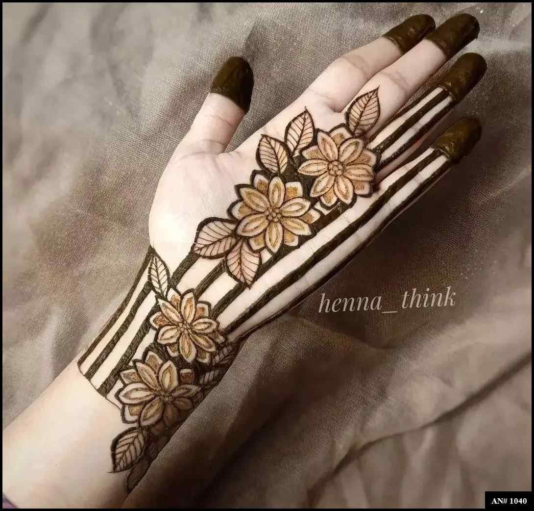 Arabic Front Hand Mehndi Design AN 1040