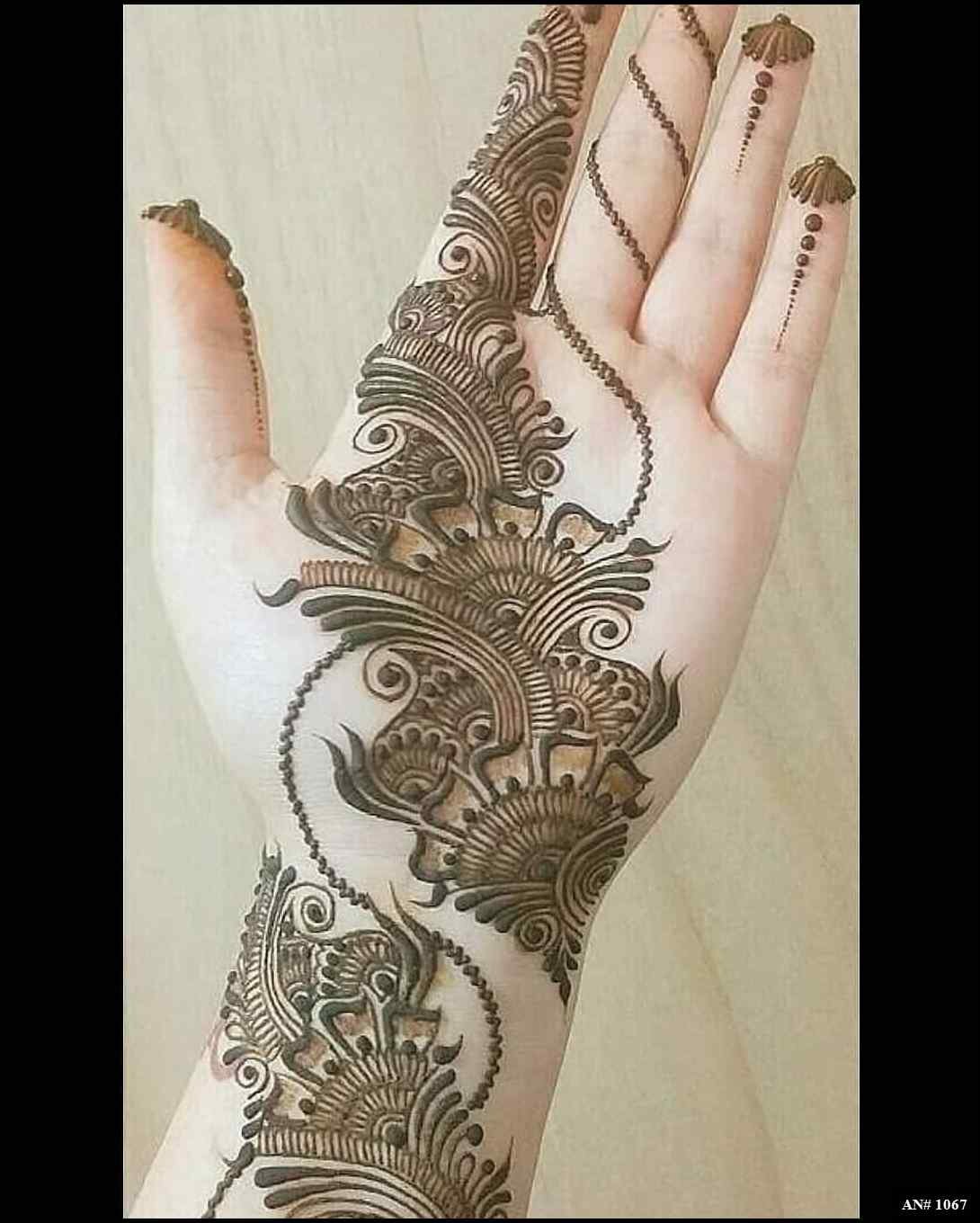 Arabic Front Hand Mehndi Design AN 1067