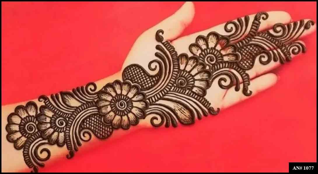 Arabic Front Hand Mehndi Design AN 1077