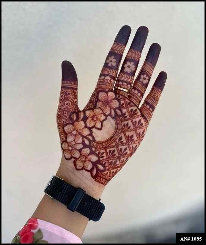 Arabic Front Hand Mehndi Design AN 1085
