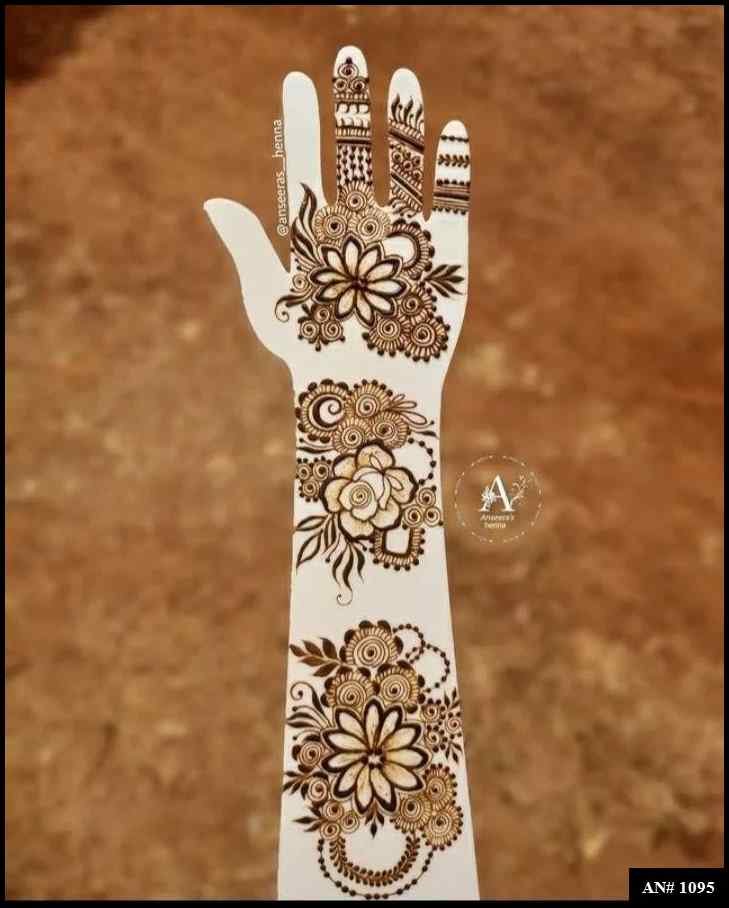 Arabic Front Hand Mehndi Design AN 1095