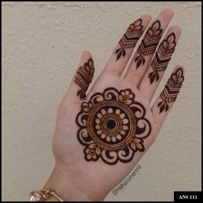 Arabic Front Hand Mehndi Design AN 111