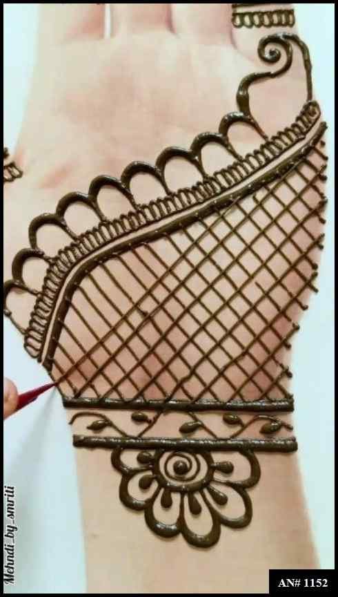 Arabic Front Hand Mehndi Design AN 1152
