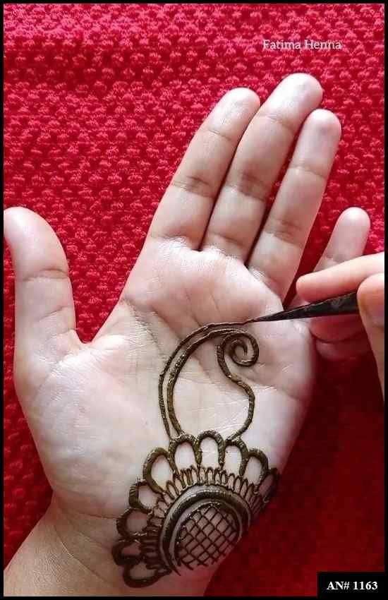 Arabic Front Hand Mehndi Design AN 1163