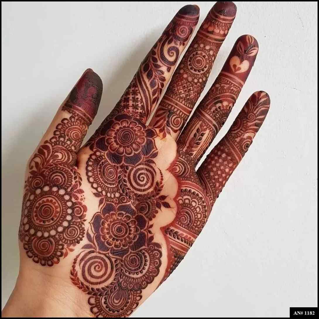 Arabic Front Hand Mehndi Design AN 1182