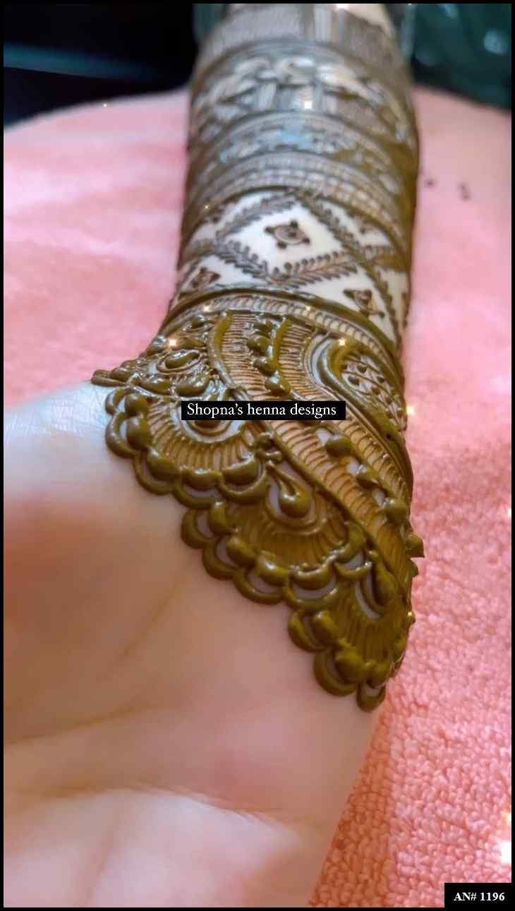 Arabic Front Hand Mehndi Design AN 1196