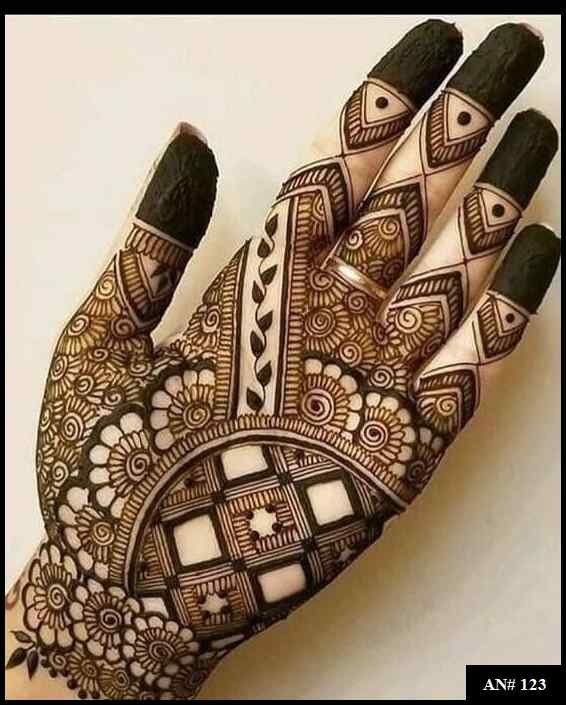 Arabic Front Hand Mehndi Design AN 123