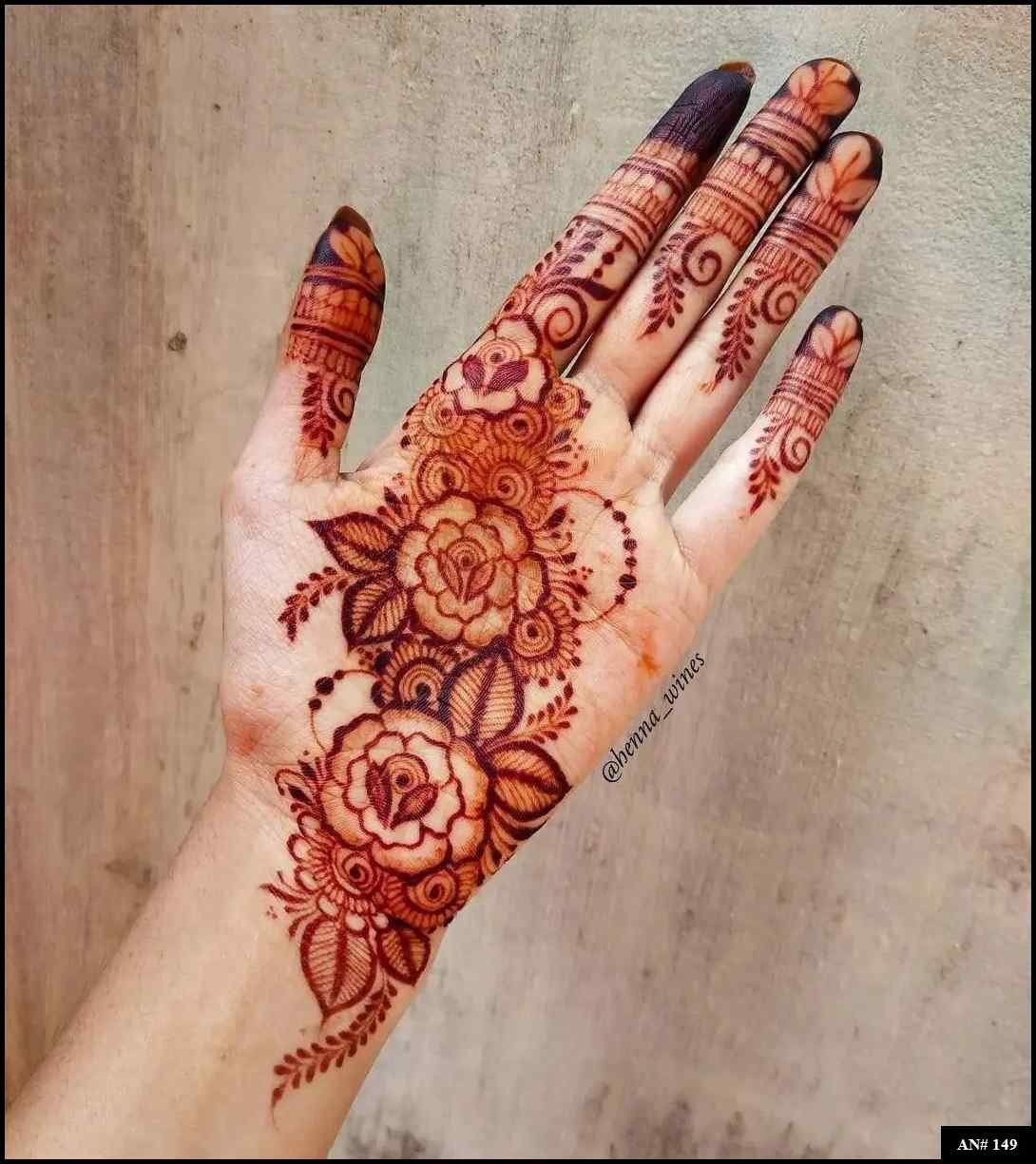 Arabic Front Hand Mehndi Design AN 149