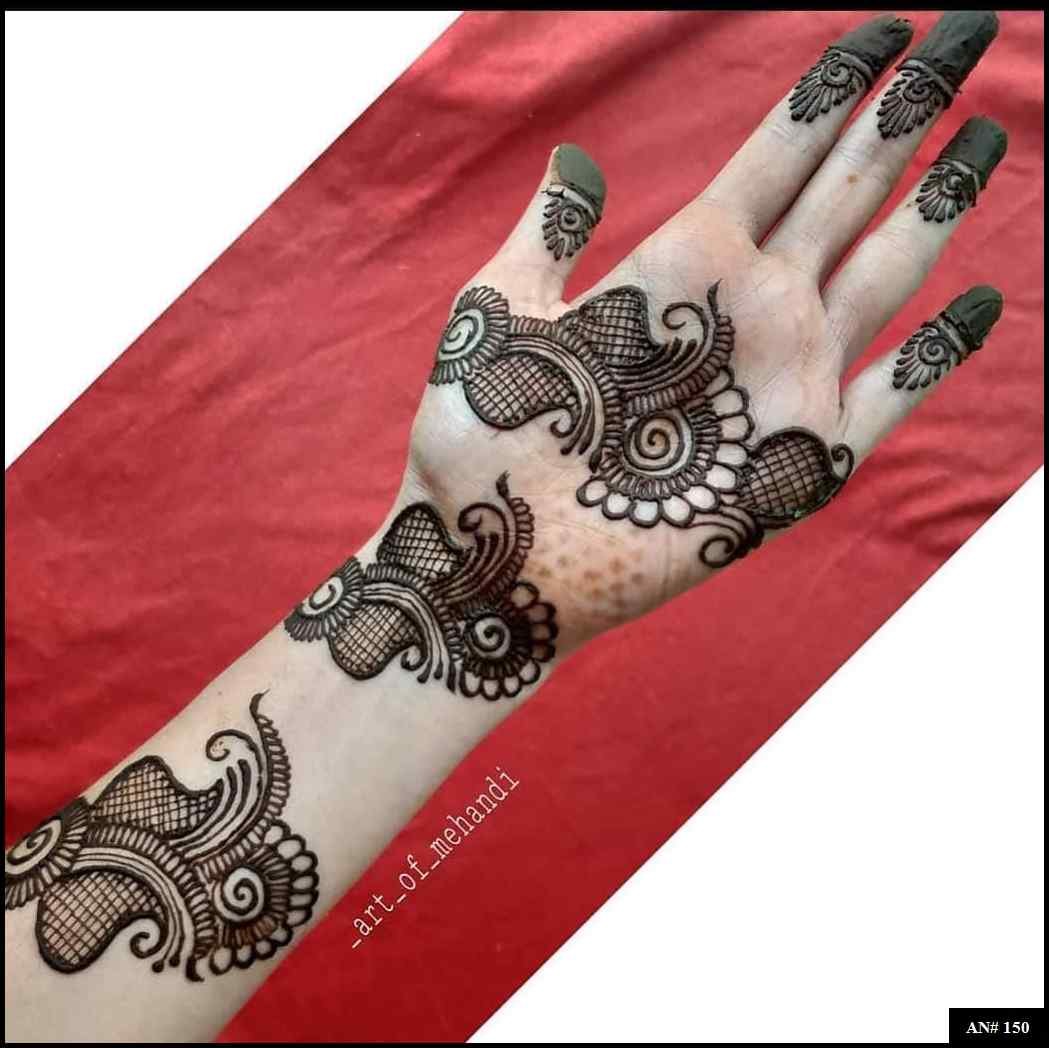 Arabic Front Hand Mehndi Design AN 150