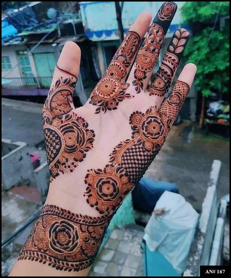 Arabic Front Hand Mehndi Design AN 167