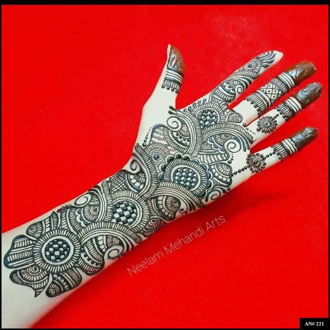 Arabic Front Hand Mehndi Design AN 221