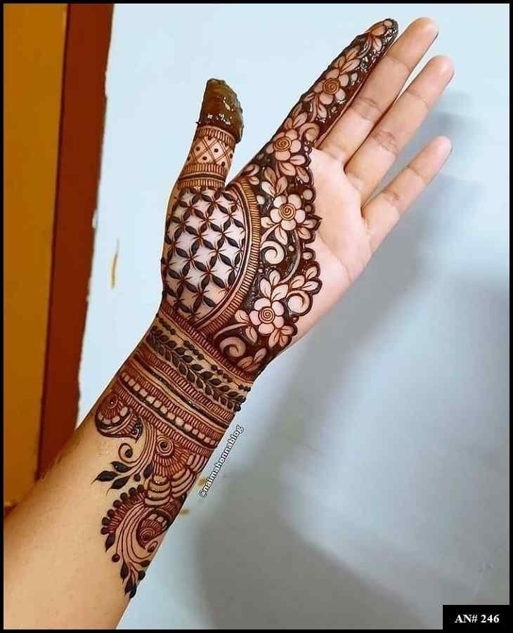 Arabic Front Hand Mehndi Design AN 246