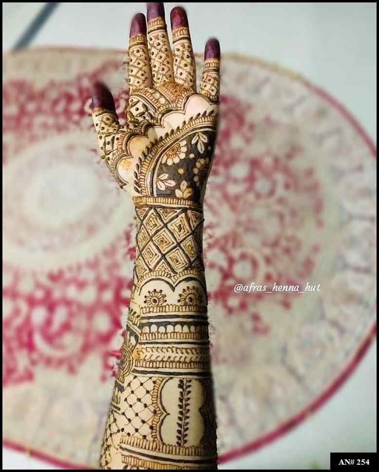 Arabic Front Hand Mehndi Design AN 254