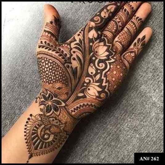 Arabic Front Hand Mehndi Design AN 262