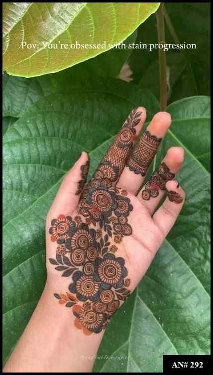 Arabic Front Hand Mehndi Design AN 292