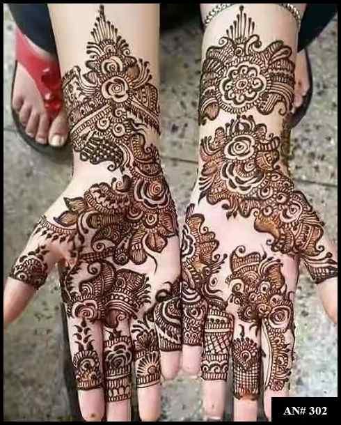 Arabic Front Hand Mehndi Design AN 302