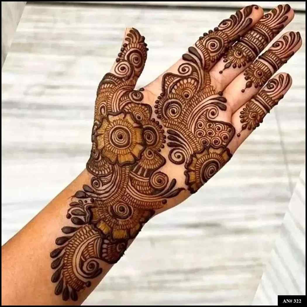 Arabic Front Hand Mehndi Design AN 322