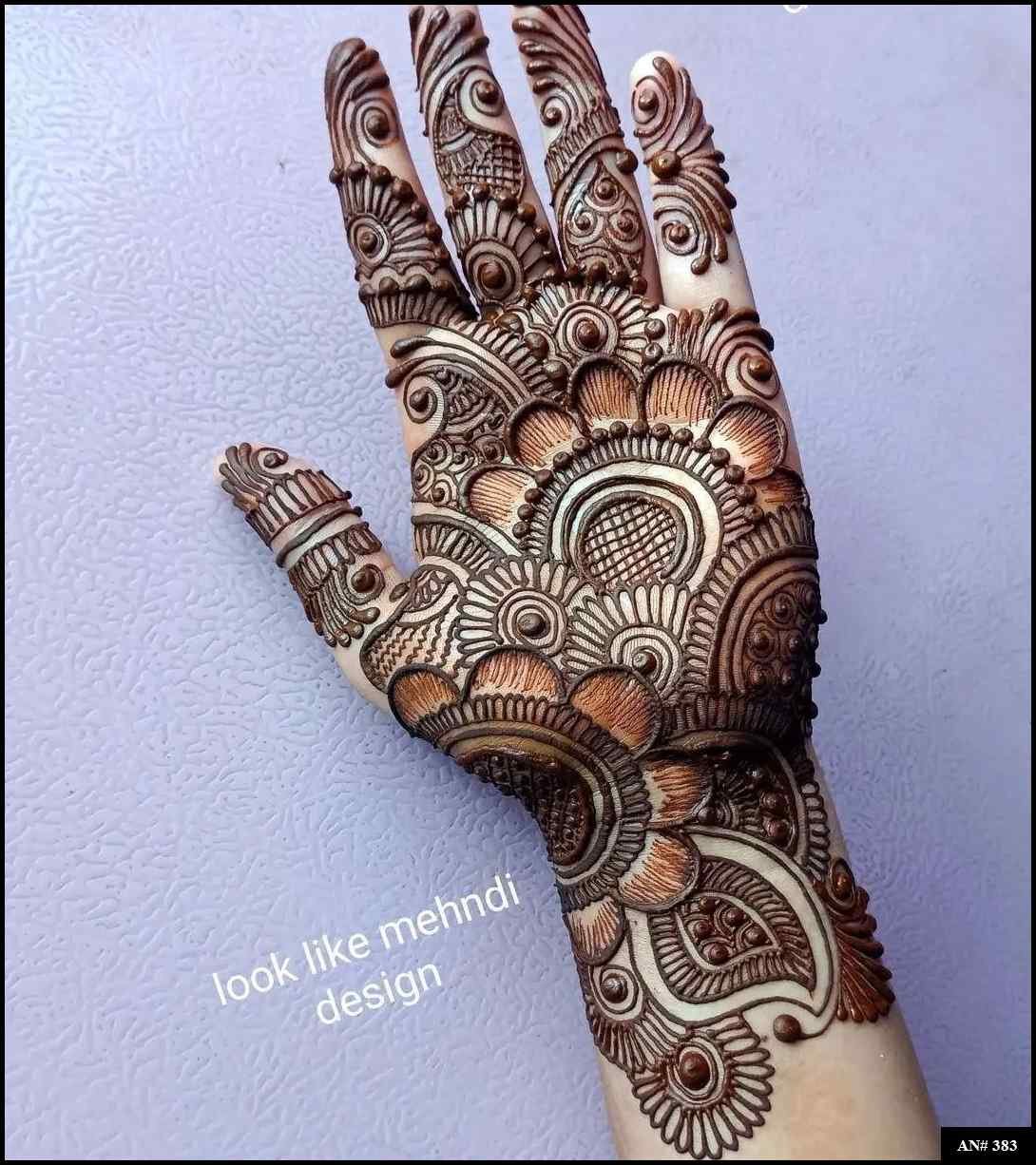 Arabic Front Hand Mehndi Design AN 383