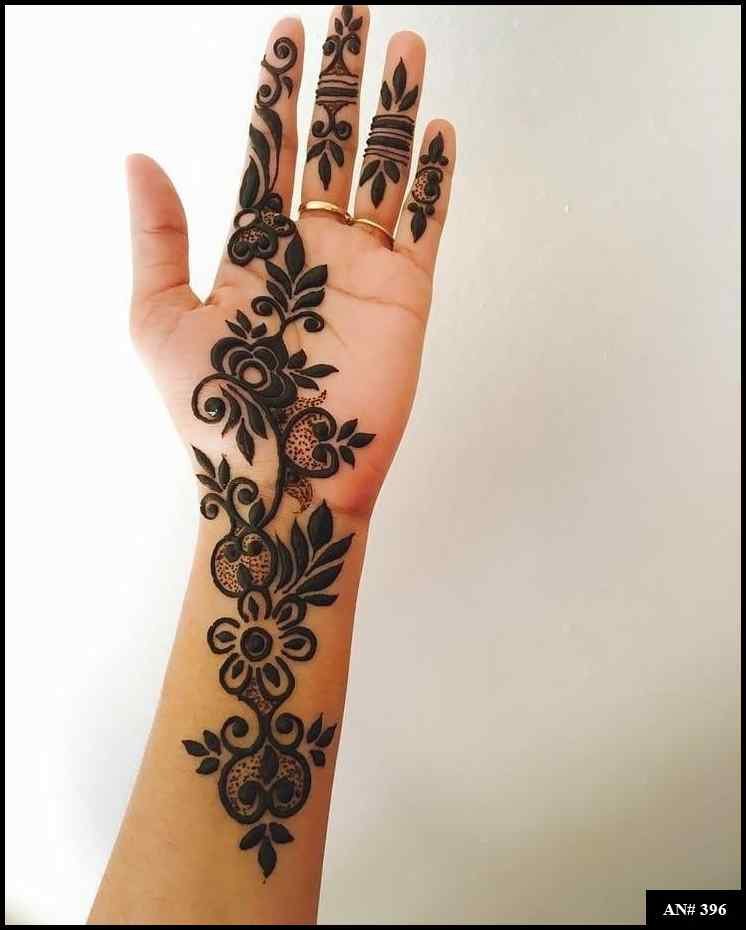 Arabic Front Hand Mehndi Design AN 396