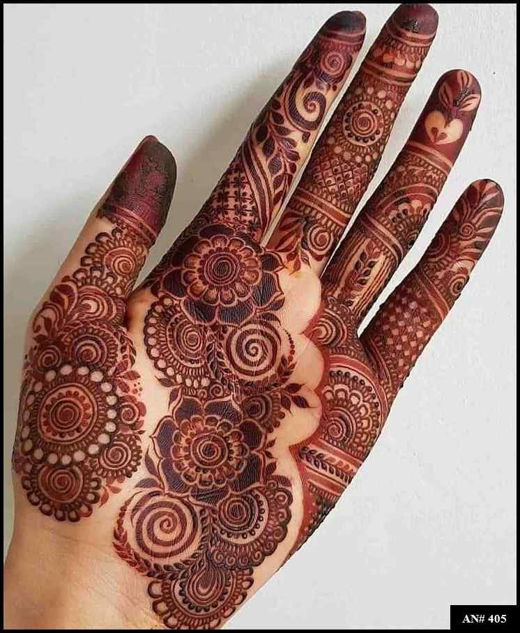 Arabic Front Hand Mehndi Design AN 405