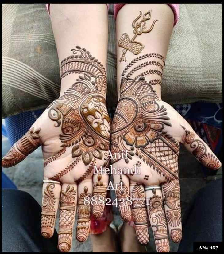 Arabic Front Hand Mehndi Design AN 437