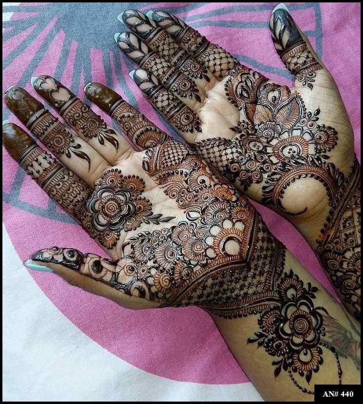 Arabic Front Hand Mehndi Design AN 440