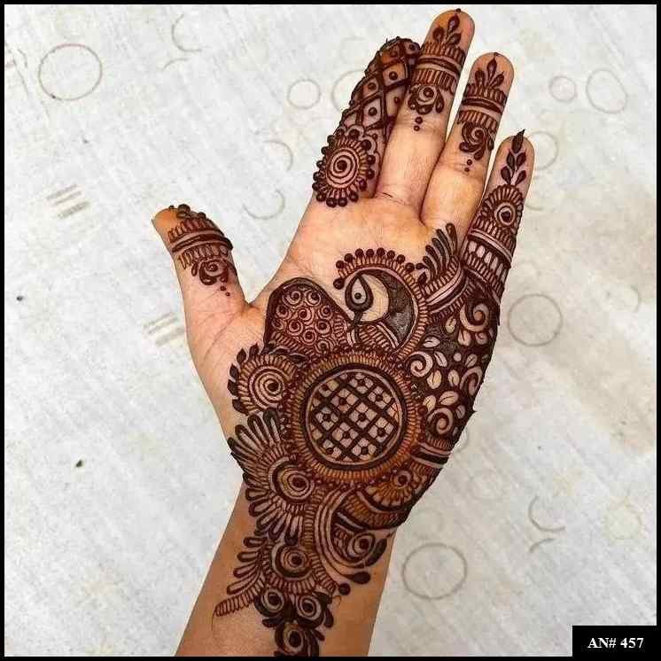 Arabic Front Hand Mehndi Design AN 457