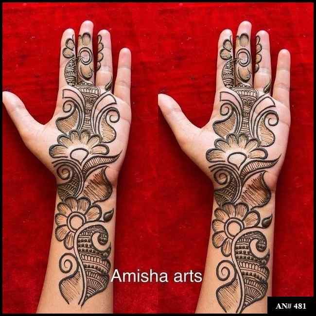 Arabic Front Hand Mehndi Design AN 481