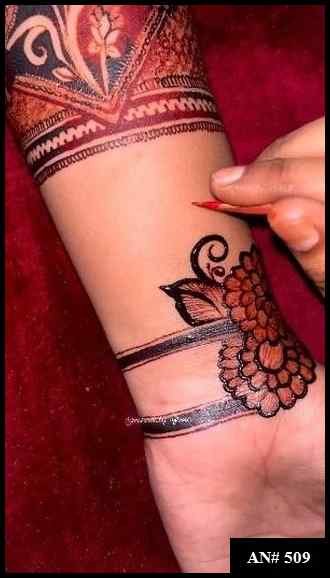 Arabic Front Hand Mehndi Design AN 509