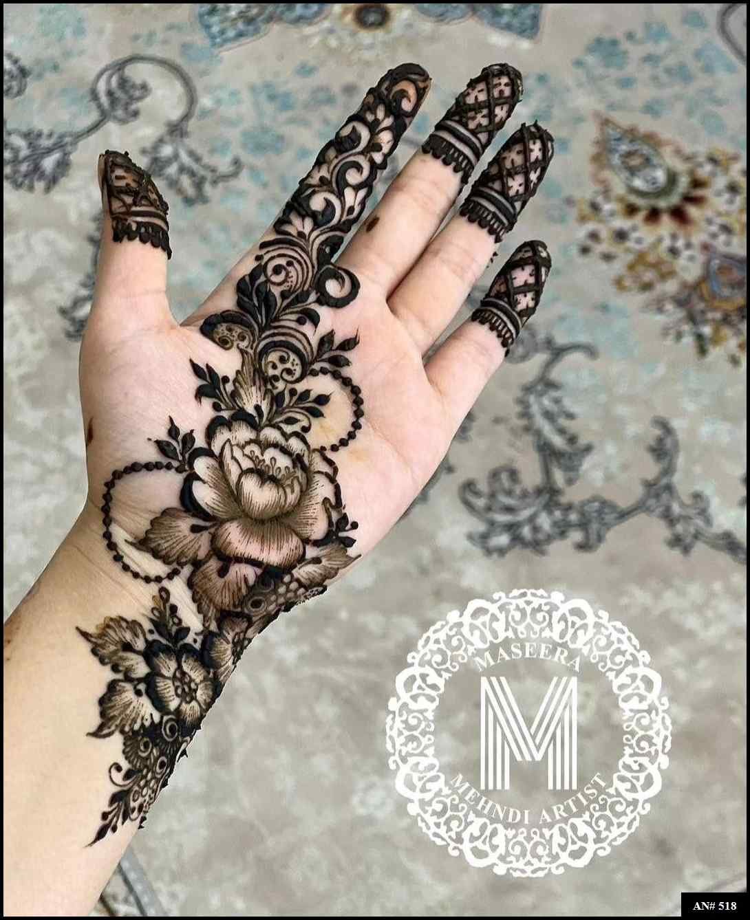 Arabic Front Hand Mehndi Design AN 518