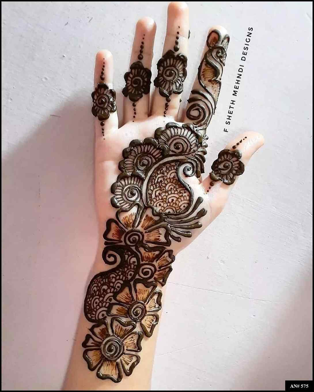 Arabic Front Hand Mehndi Design AN 575