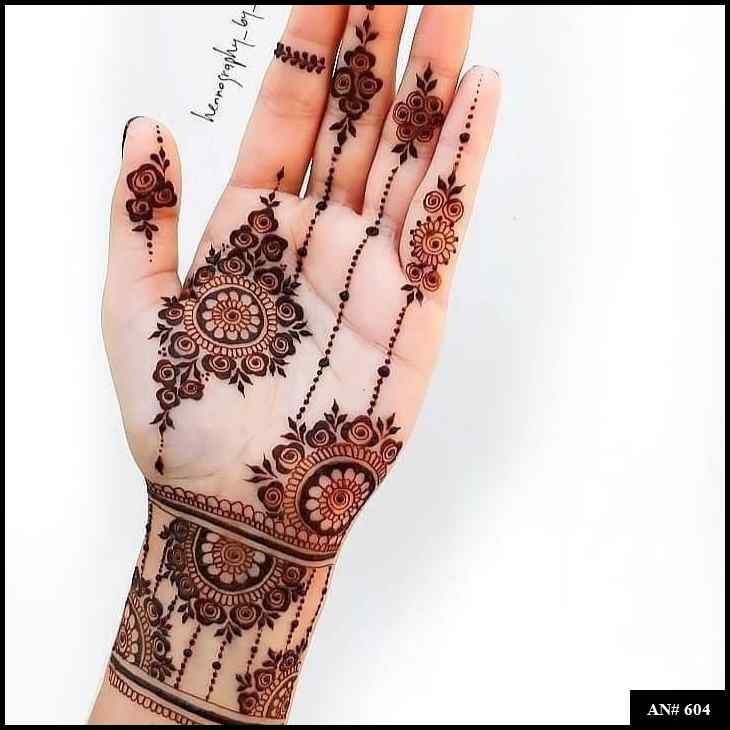 Arabic Front Hand Mehndi Design AN 604