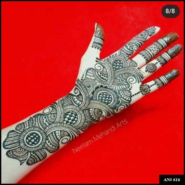 Arabic Front Hand Mehndi Design AN 616