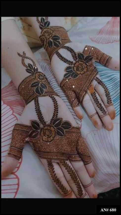 Arabic Front Hand Mehndi Design AN 680