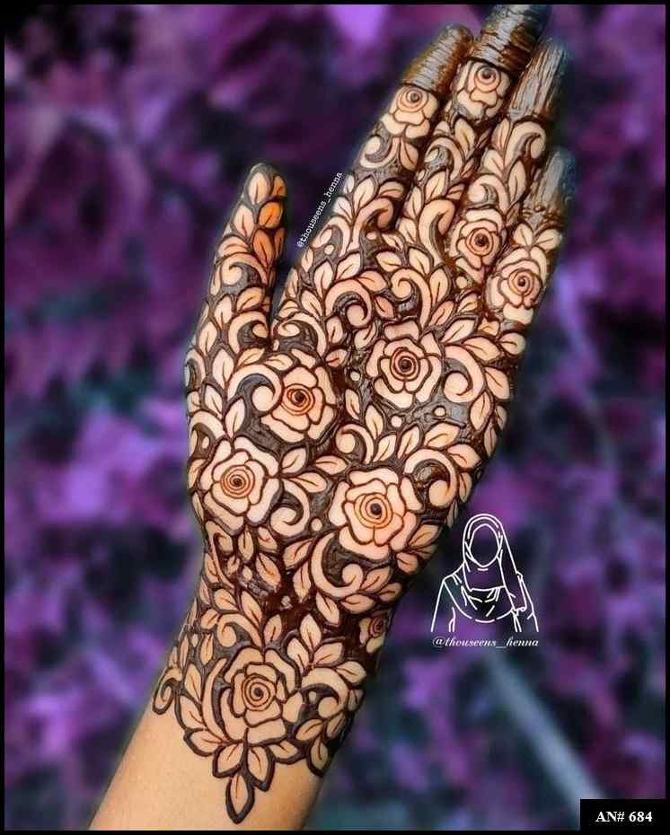 Arabic Front Hand Mehndi Design AN 684