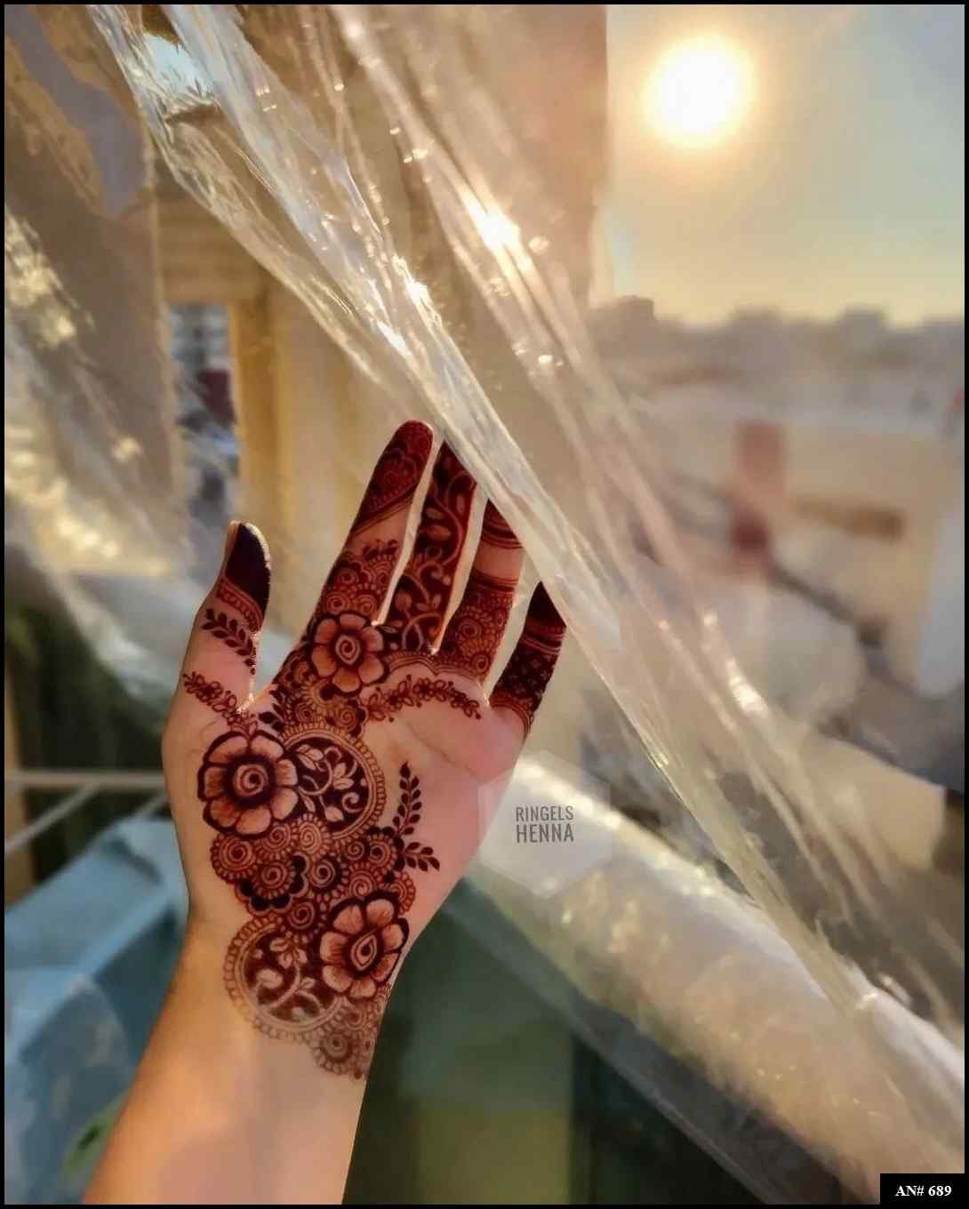 Arabic Front Hand Mehndi Design AN 689