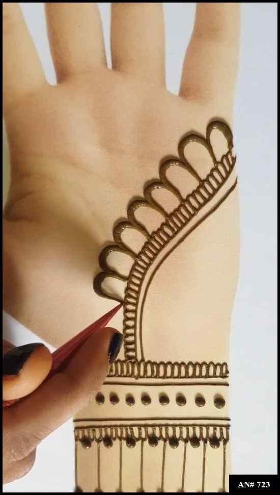 Arabic Front Hand Mehndi Design AN 723