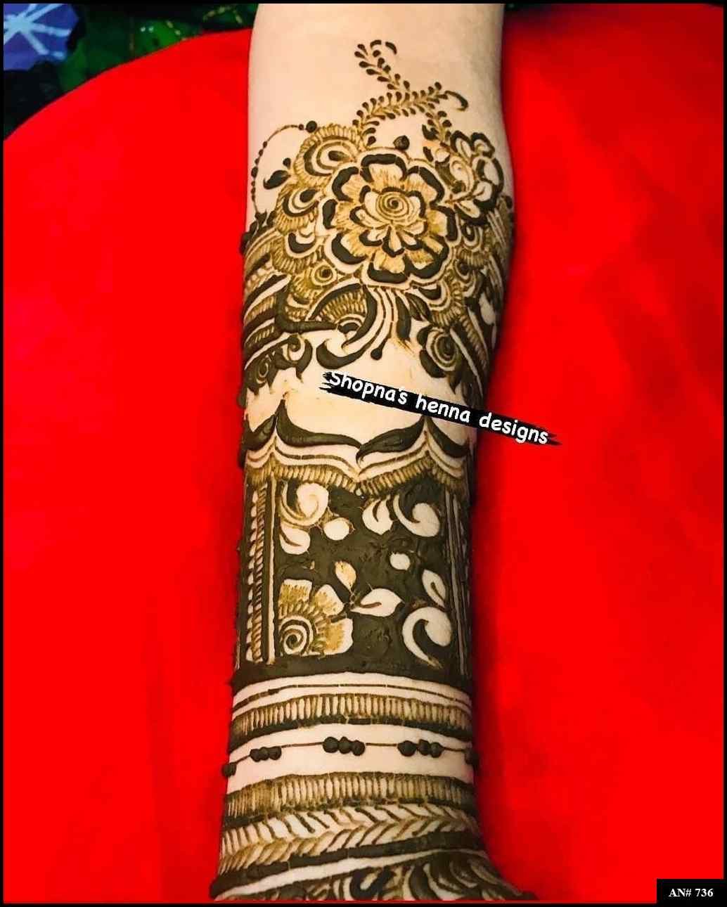 Arabic Front Hand Mehndi Design AN 736