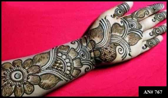 Arabic Front Hand Mehndi Design AN 767