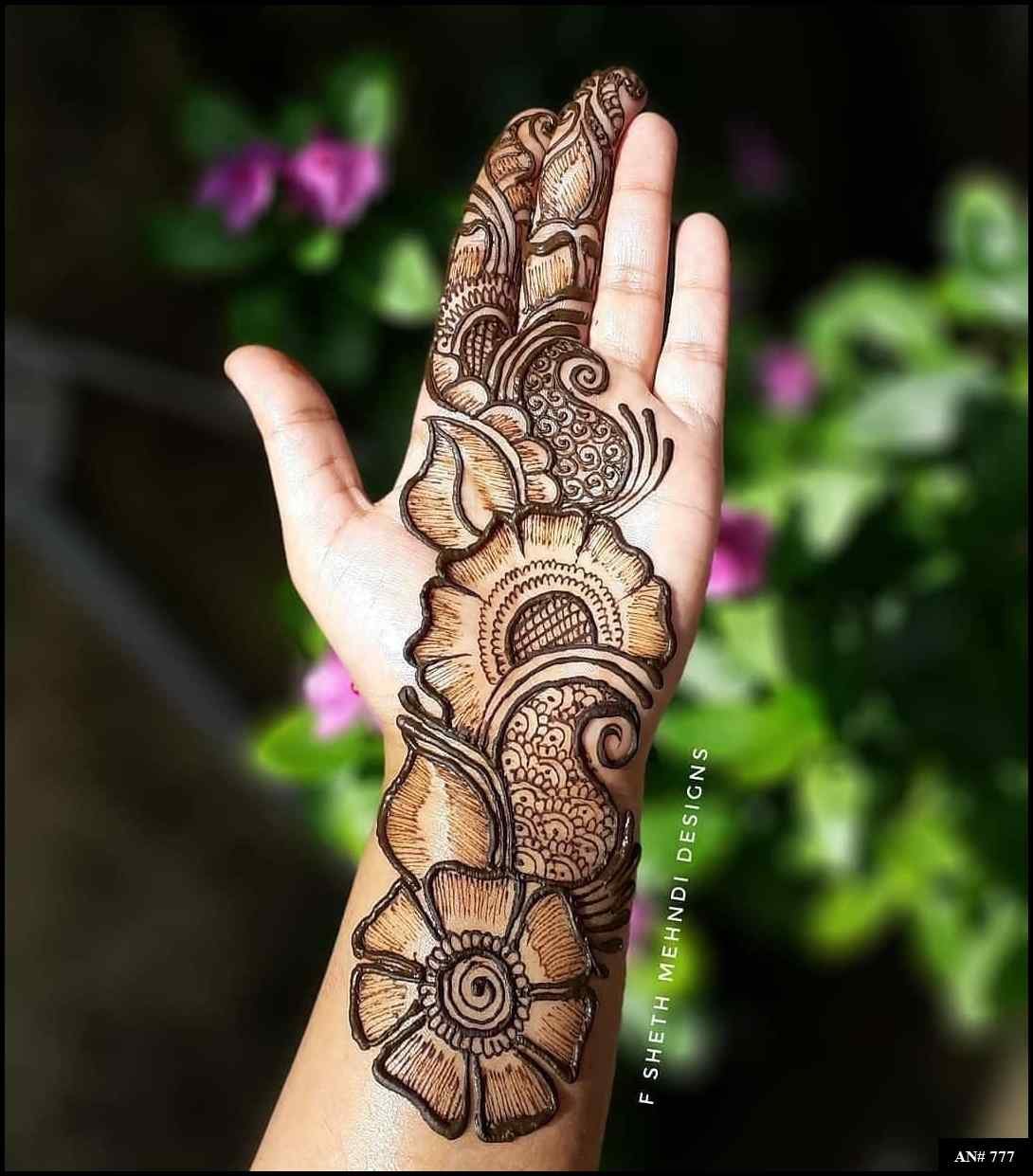 Arabic Front Hand Mehndi Design AN 777