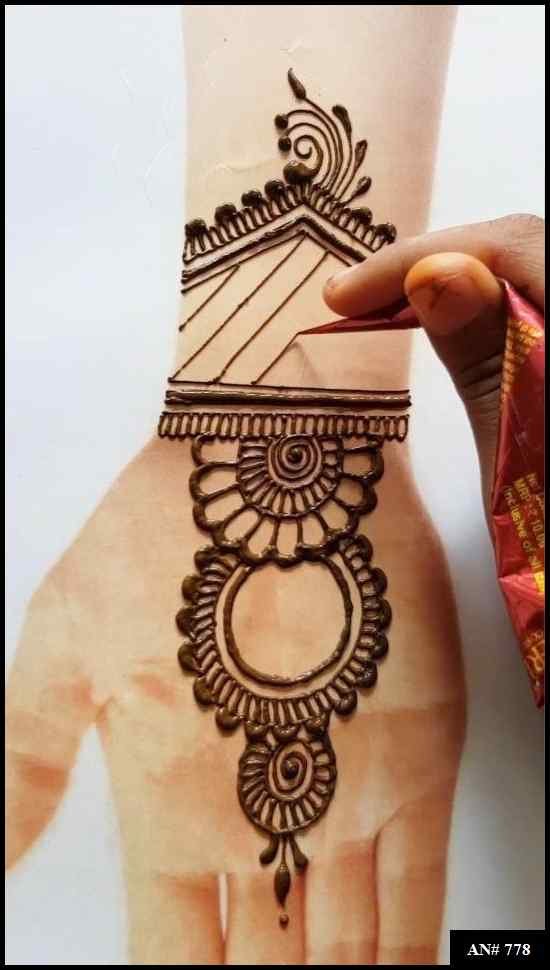 Arabic Front Hand Mehndi Design AN 778