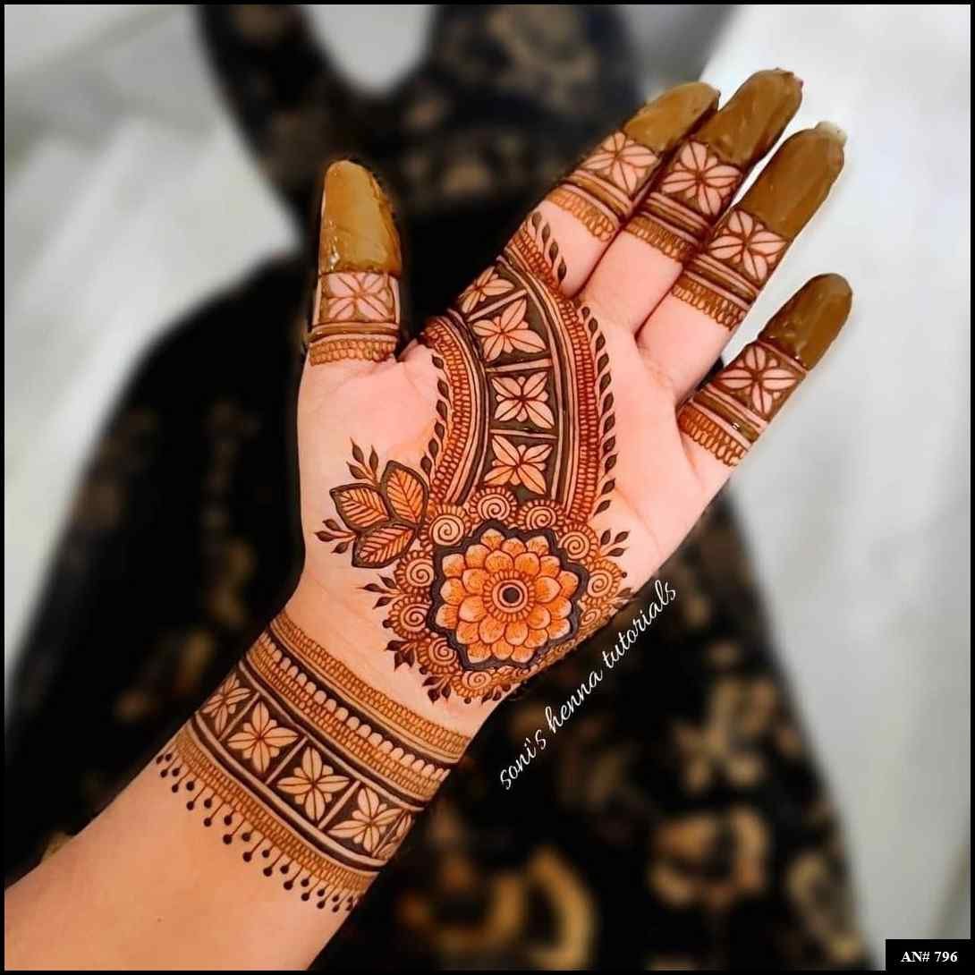 Arabic Front Hand Mehndi Design AN 796