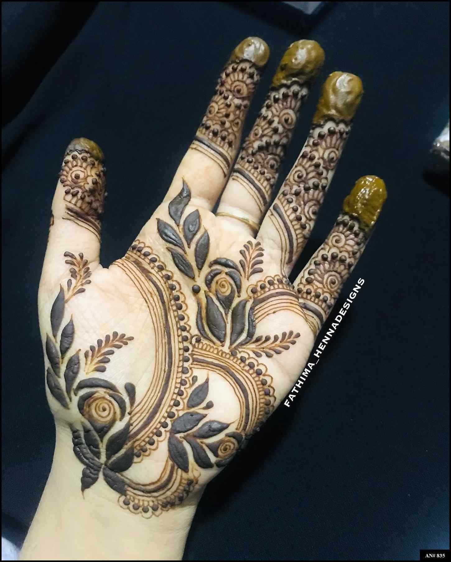 Arabic Front Hand Mehndi Design AN 835