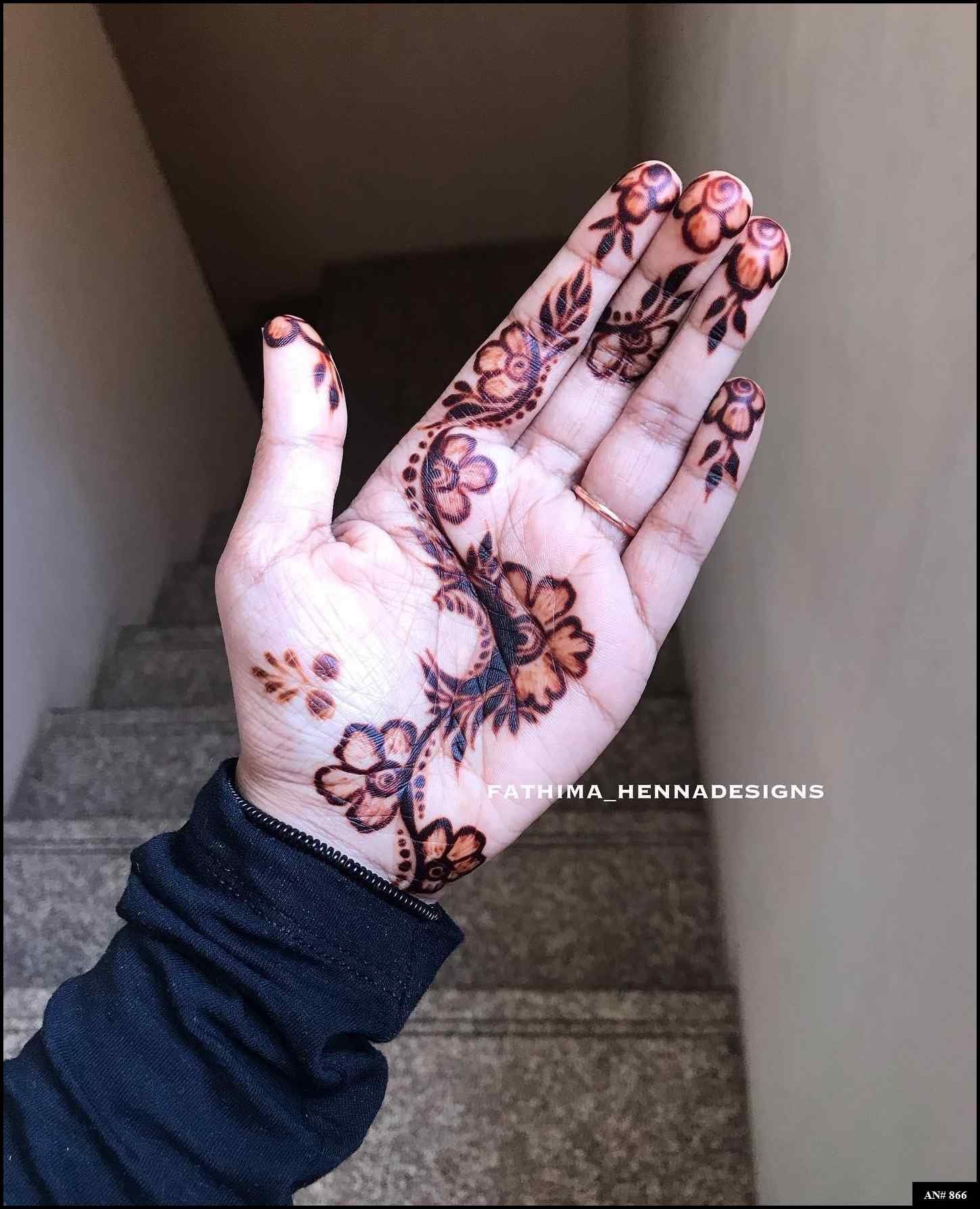 Arabic Front Hand Mehndi Design AN 866