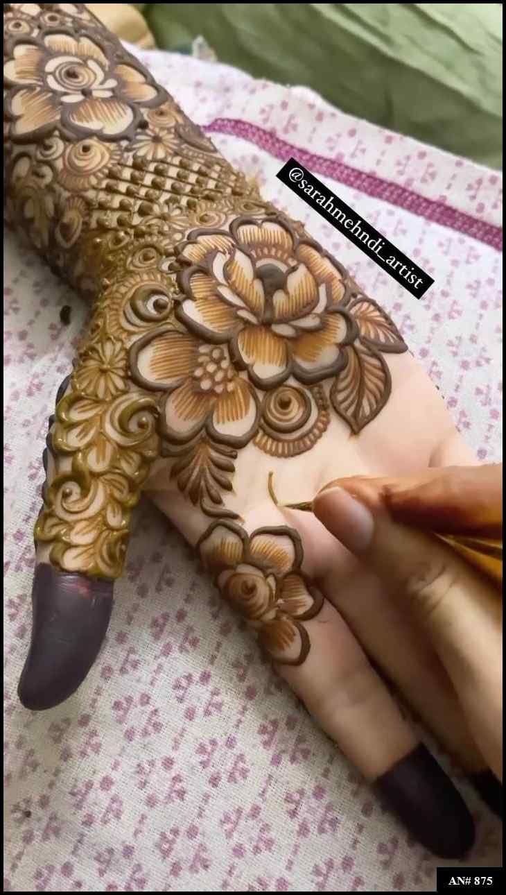 Arabic Front Hand Mehndi Design AN 875