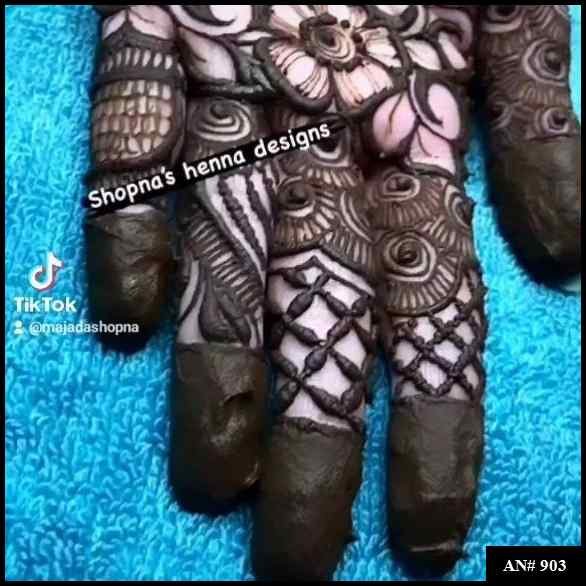 Arabic Front Hand Mehndi Design AN 903