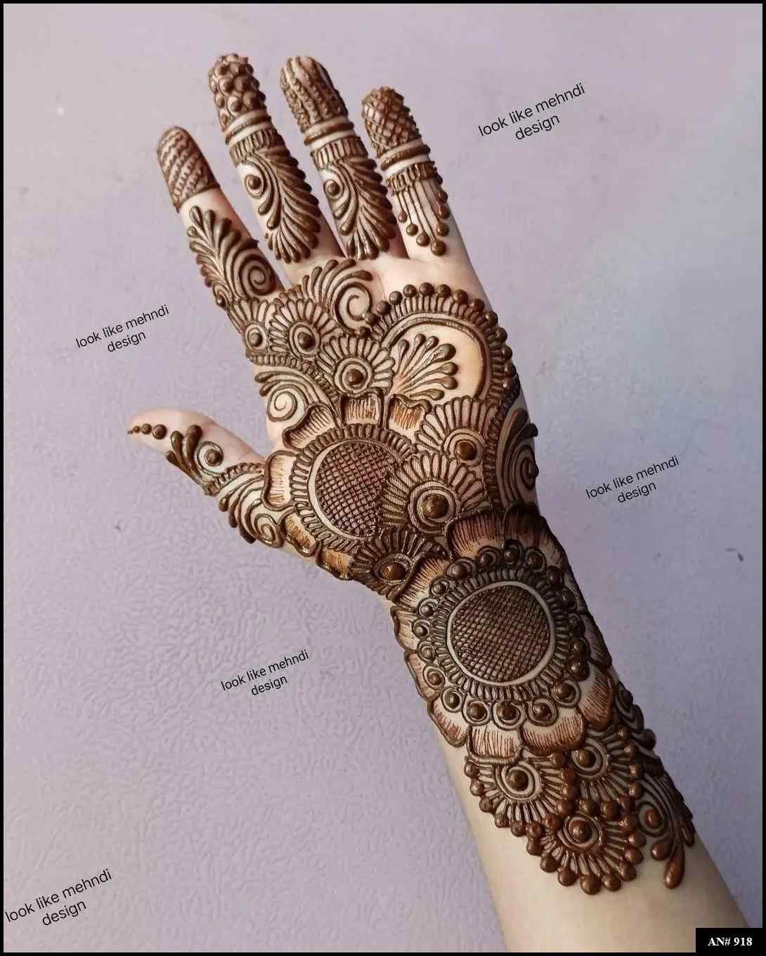 Arabic Front Hand Mehndi Design AN 918