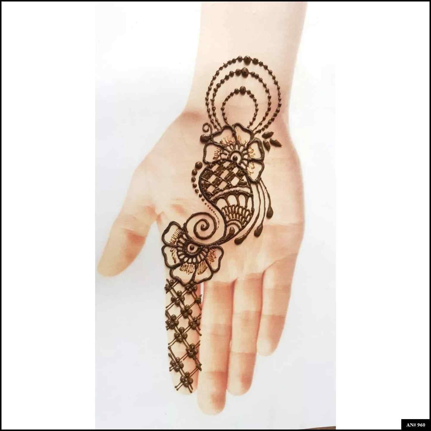 Arabic Front Hand Mehndi Design [AN 960]