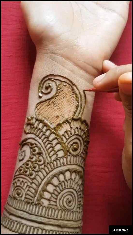 Arabic Front Hand Mehndi Design AN 962